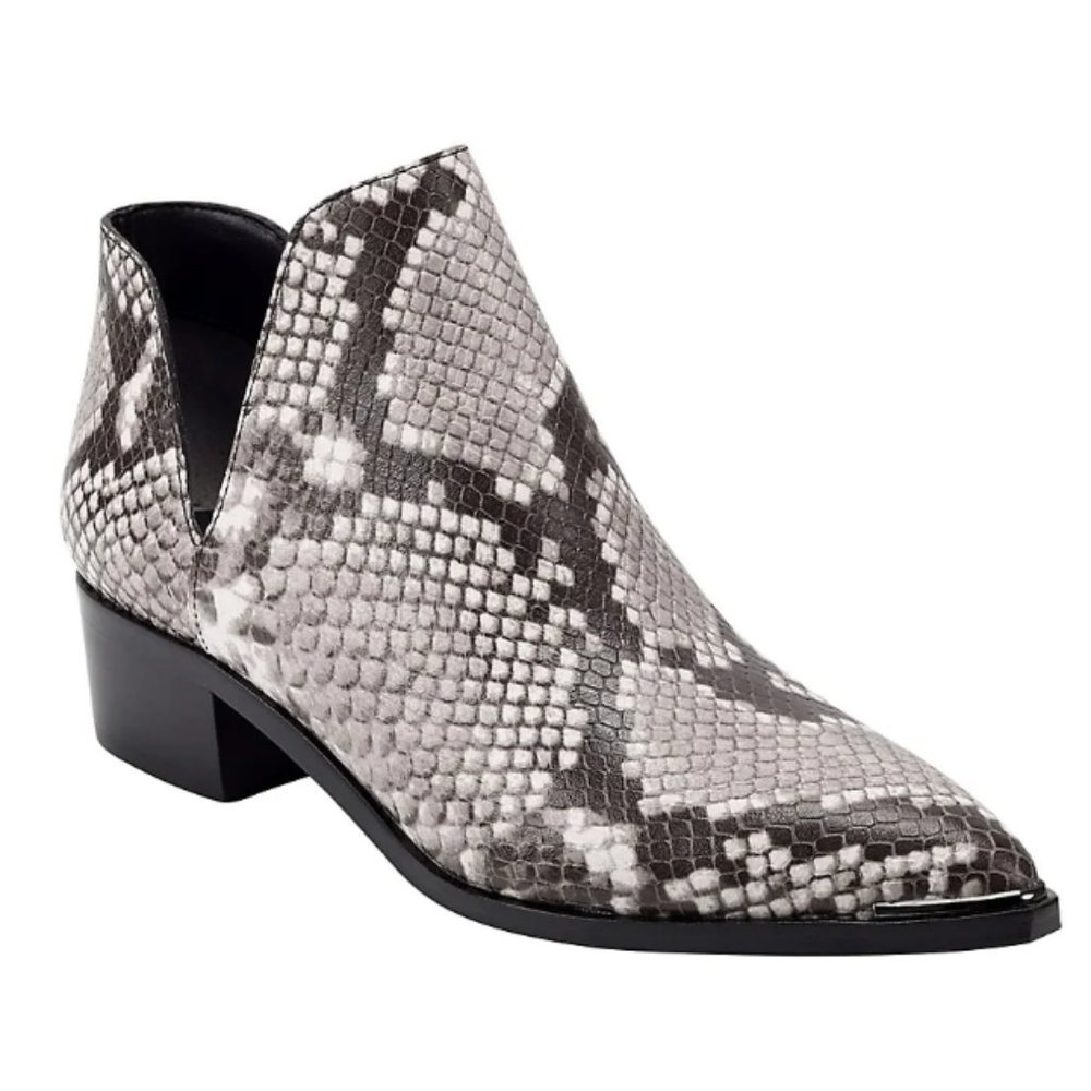 Marc Fisher Yilda Roccia Snakeskin Leather Booties